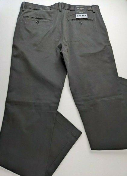 NWT Banana Republic Fulton Skinny Fit Rapid Movement Chino Charcoal 35W 36L - Picture 10 of 11